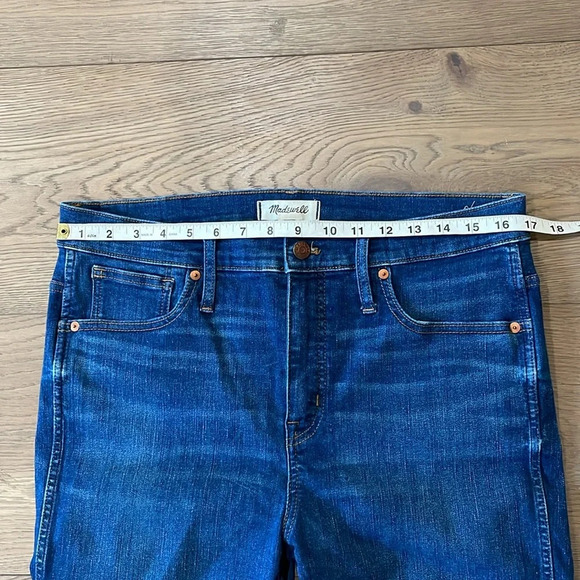 Madewell 9" Mid-Rise Skinny Jeans Raw-Hem Size 32 - Picture 5 of 14